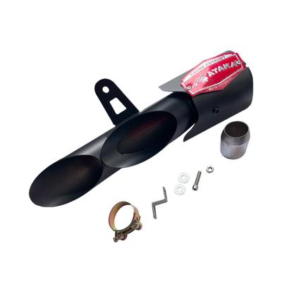 SILENCIADOR CORTO NEGRO ACERO INOXIDABLE