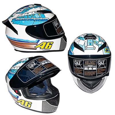 CASCO BLANCO Y AZUL M CERT. DOT