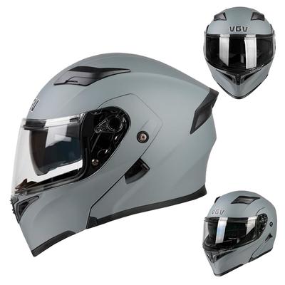 CASCO ARTICULADO PLOMO MATE  CODIGO 90 XL