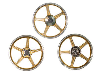 JUEGO DE AROS BUJES DE JEBE DORADO