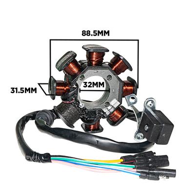 ALTERNADOR CG150/WX 8P-3H (D:88.5-H:32MM-A:31.5)