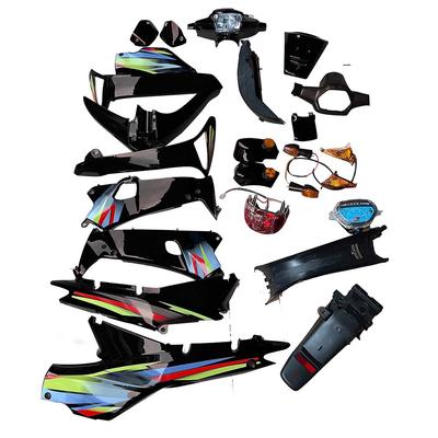 KIT PLASTICO CON FARO - DISCO WAVE-100 NEGRO 