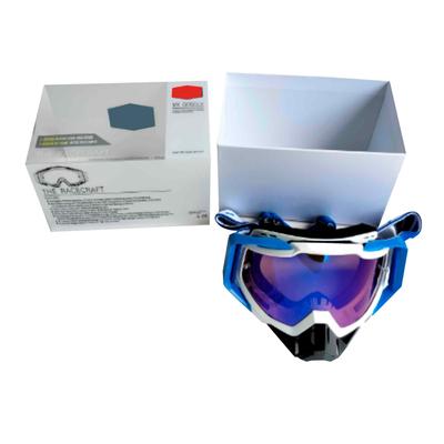 LENTE PARA CROSS COLOR AZUL/BLANCO  -MICA AZUL