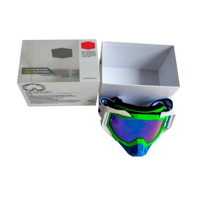 LENTE PARA CROSS COLOR VERDE/BLANCO - MICA AZUL