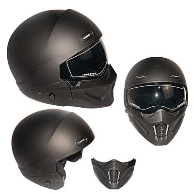 CASCO DESMONTABLE NEGRO MATE TALLA XL