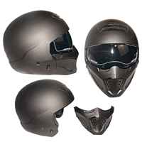 CASCO DESMONTABLE NEGRO MATE TALLA XL