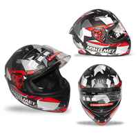 CASCO INTEGRAL CODIGO 81 BLANCO/PLOMO/ ROJO MATE TALLA L