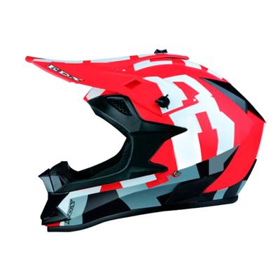 CASCO CROSS JUNIOR ROJO / BLANCO MATE CODIGO 166 TALLA L