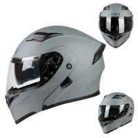 CASCO ARTICULADO PLOMO MATE  CODIGO 90 TALLA M