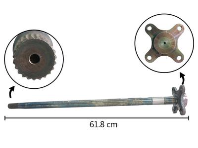 EJE CORONA DER. ESTRIADO 10:29 4P 220MM 115CM