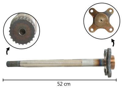 EJE CORONA IZQ. ESTRIADO 10:29 4P 220MM 115CM