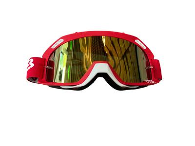 LENTES MICA TRANSPARENTE DE MOTOCICLISTA UNIVERSAL ROJO